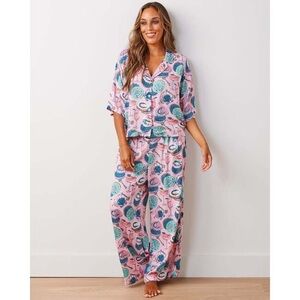 Printfresh Pink and Blue Paisley Pajama Set